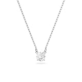 Swarovski Collar Attract, Talla redonda, Blanco, Baño de rodio