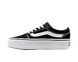 Vans Ward Platform, Zapatillas Mujer, Canvas Black White, 38 EU