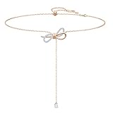 Swarovski Collar Lifelong Bow, Lazo, Blanco, Combinación de acabados metálicos