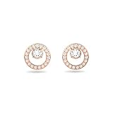 Swarovski Pendientes de Botón Creativity para Mujer, Pendientes con Cristales, en Baño Tono Oro Rosa, Colección Constella de Swarovski