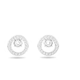 Swarovski Pendientes Creativity para Mujer, Pendientes Circulares con Cristales Blancos, en Baño de Rodio, Colección Creativity de Swarovski