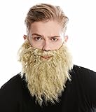 WIG ME UP - 9537B-ZA89 Barba Larga Rubia Clara Carnaval Halloween Hipster Bandido ladrón profeta Moisés