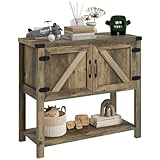 HOMCOM Mesa Consola para Recibidor Multifuncional Diseño Colonial Vintage con 2 Puertas Estante Inferior Base Elevada Estable 90x39x80,5 cm Gris