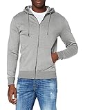 Jack & Jones Jjebasic Sweat Zip Hood Noos Sudadera con Capucha de Deporte, Gris (Light Grey Melange), M para Hombre