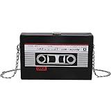 WIDEBG Bolso Bandolera Radio Bolsos Mujer Bolso de Mano Vintage Bolso Cruzado Elegantes Bolso Forma Radio Retro Bolsos Bandolera para Niña Mujer