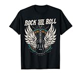 Rock and Roll Guitarra Vintage Rock Music Camiseta