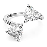 Swarovski Anillo Attract Soul, Corazón, Blanco, Baño de rodio