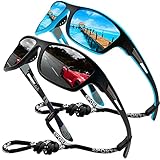 Perfectmiaoxuan Gafas de sol polarizadas para hombre mujer conducción pesca senderismo Ciclismo Alpinismo Vacaciones Viajar deporte Lanyard Gafas de sol