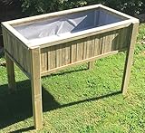 AD servicios Oferta Huerto Urbano Oferta Mesa de Cultivo Vintage. Cajón Totalmente montado, Solo Hay Que unir Las Patas. 102x52x74 cm de Madera tratada para el Exterior